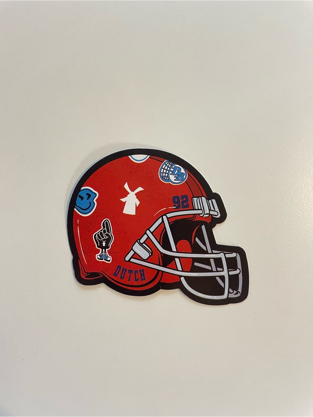 Dutch Bros Coffee September 2026 Red Football Helmet Sports Sticker Limited